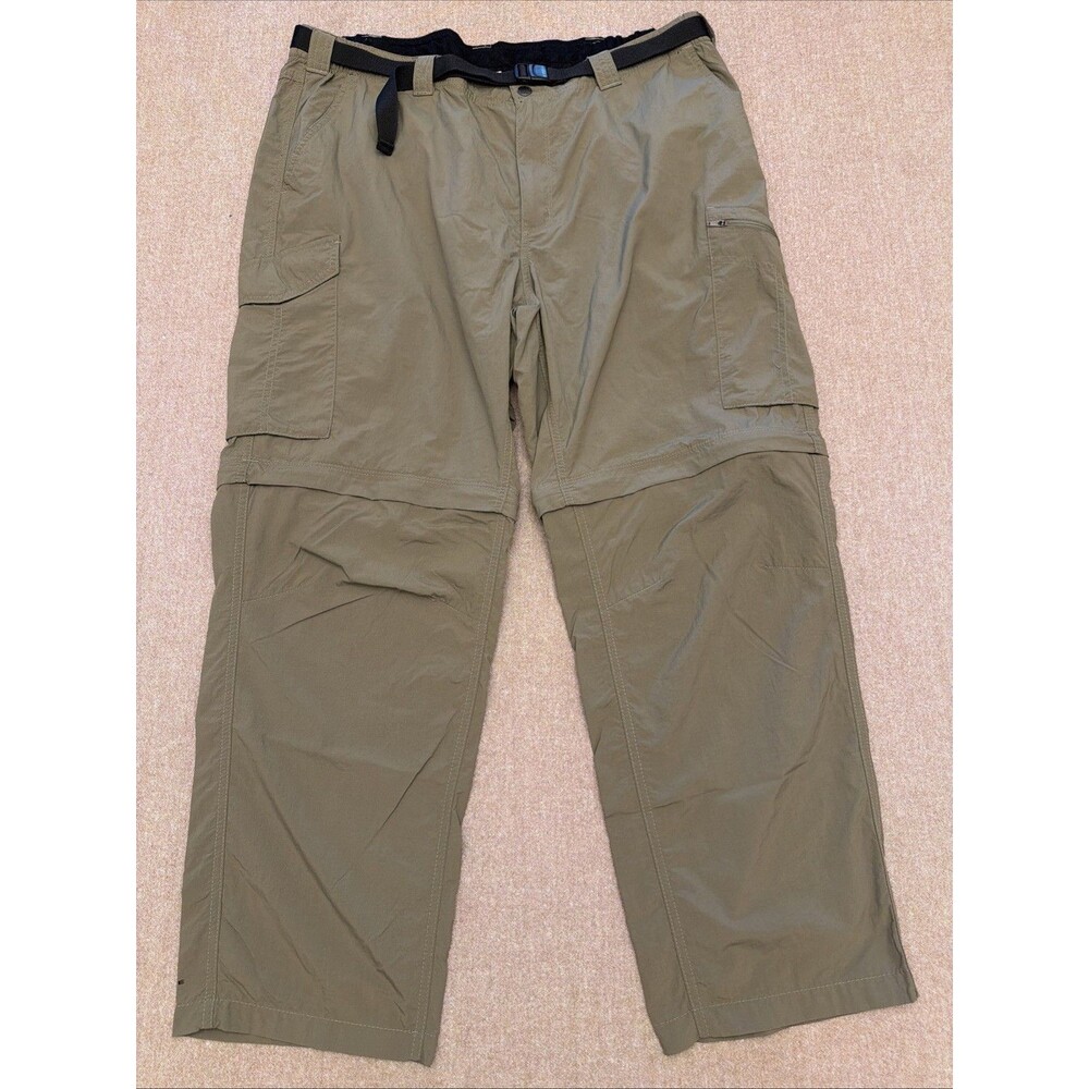 Columbia Silver Ridge Convertible Cargo Pants Mens 44x30 Olive Omni-Shade W/Belt